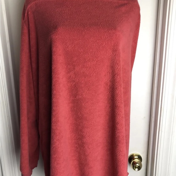 Roaman's Women Sweater Fleece Tunic Coral Boat Neck-PLUS SIZE 3X - Picture 2 of 7